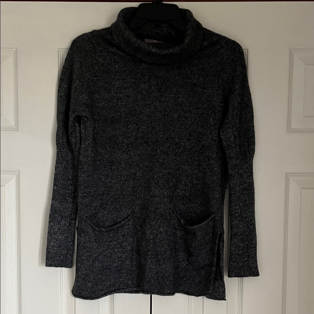 Brodie Cashmere Charcoal Turtleneck Sweater